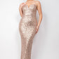 Sequin V-bar Crisscross Tube Dress