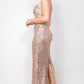 Sequin V-bar Crisscross Tube Dress