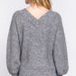 Long Slv Double V-neck Sweater