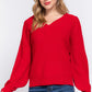 Long Slv Double V-neck Sweater