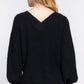 Long Slv Double V-neck Sweater