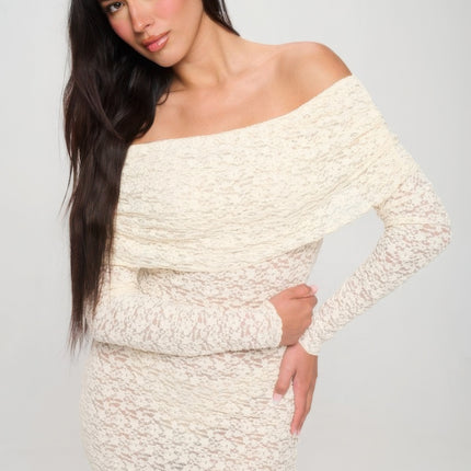 Off Shoulder Lace Dress