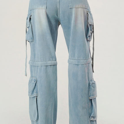 Denim Cargo Jeans