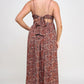 Floral Maxi Dress With Tie Back