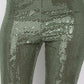 Sequined Fit & Flare Midrise Pants