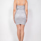 Cowl Neck Glittered Mesh Dress