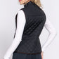 Suede Piping Quilted Padding Vest