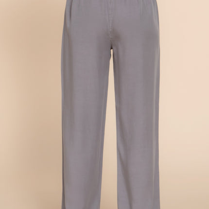 Elastic Waist Tencel Long Pants