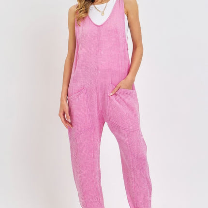 Mineral Washed Summer Jumpsuit