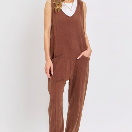 Mineral Washed Summer Jumpsuit