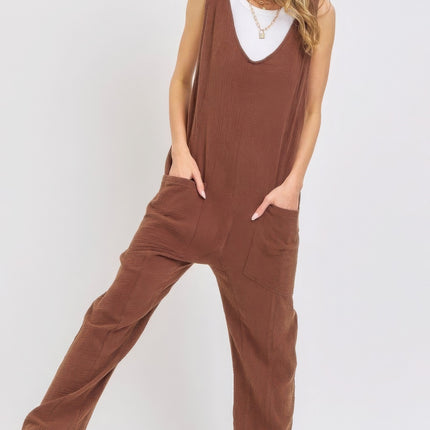 Mineral Washed Summer Jumpsuit