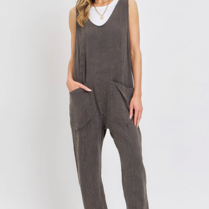 Mineral Washed Summer Jumpsuit