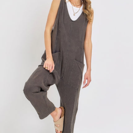 Mineral Washed Summer Jumpsuit