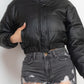 Snap Button Padded Crop Jacket