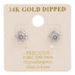 14k Gold Dipped Cz Stone Stud Earring