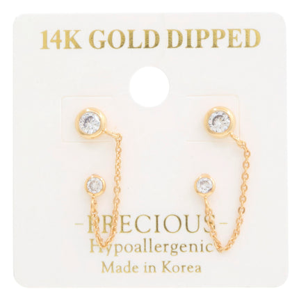 14k Gold Dipped Chain Earring