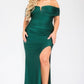 Plus off shoulder party maxi dress