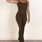 Ribbed sleeveless wide leg jumpsuit