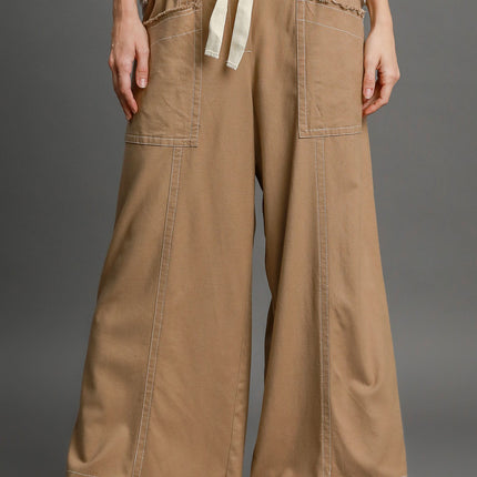 Wide Leg Pull On Pants