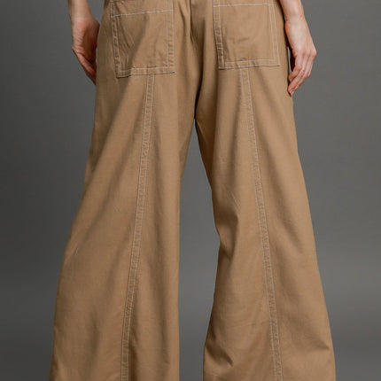 Wide Leg Pull On Pants