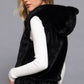 Hoodie Faux Fur Vest