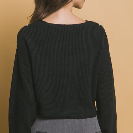 Pearl details sweater