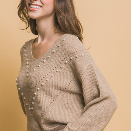 Pearl details sweater