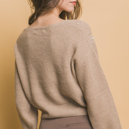 Pearl details sweater