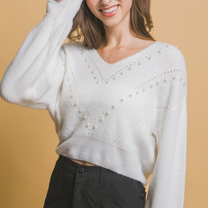 Pearl details sweater