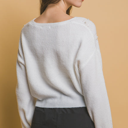 Pearl details sweater