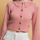 Short collard sweater