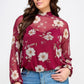 Mesh Floral Ls Top W/cami