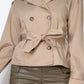 Double-breasted Waist-tie Trench Coat