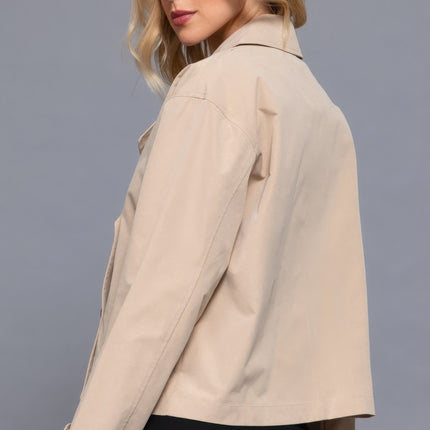 Double Breasted Short Trench Jacket