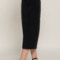 Front Open Slit Corduroy Midi Skirt