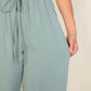 Drawstring Waist Wide Leg Minimalist Pants