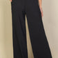 Drawstring Waist Wide Leg Minimalist Pants