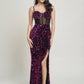 Cecily Teddy Velvet Corset Maxi Dress