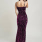 Cecily Teddy Velvet Corset Maxi Dress