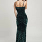 Cecily Teddy Velvet Corset Maxi Dress