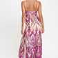 Spaghetti Strap Art Deco Sequins Maxi Dress