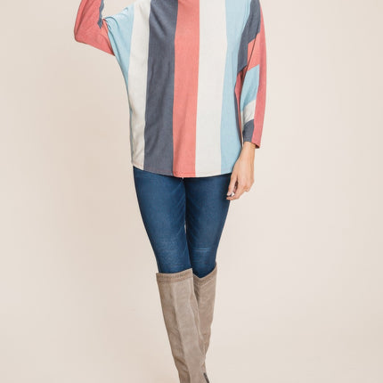 Striped Dolman Sleeves Top