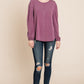 Solid Tr Spandex Long Sleeve Top