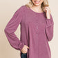 Solid Tr Spandex Long Sleeve Top