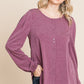 Solid Tr Spandex Long Sleeve Top