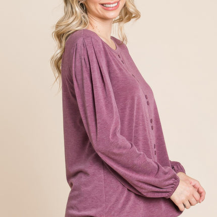 Solid Tr Spandex Long Sleeve Top