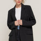 Long slv front button closure blazer