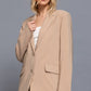 Long slv front button closure blazer