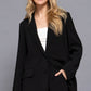 Long slv front button closure blazer