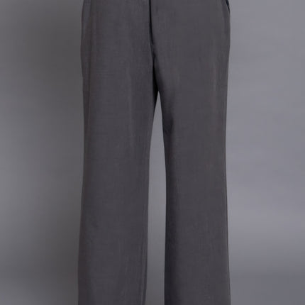 Back elastic straight woven long pants